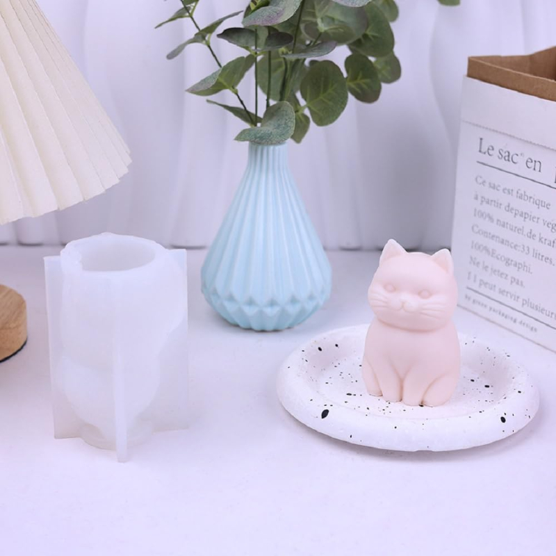 Soap Making Animal Fat - 3D Fat Cat Animal Siliconen Kaarsvorm