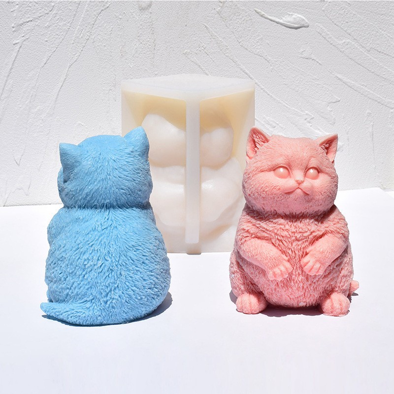 Soap Making Animal Fat - 3D Fat Cat siliconen kaarsvorm, DIY