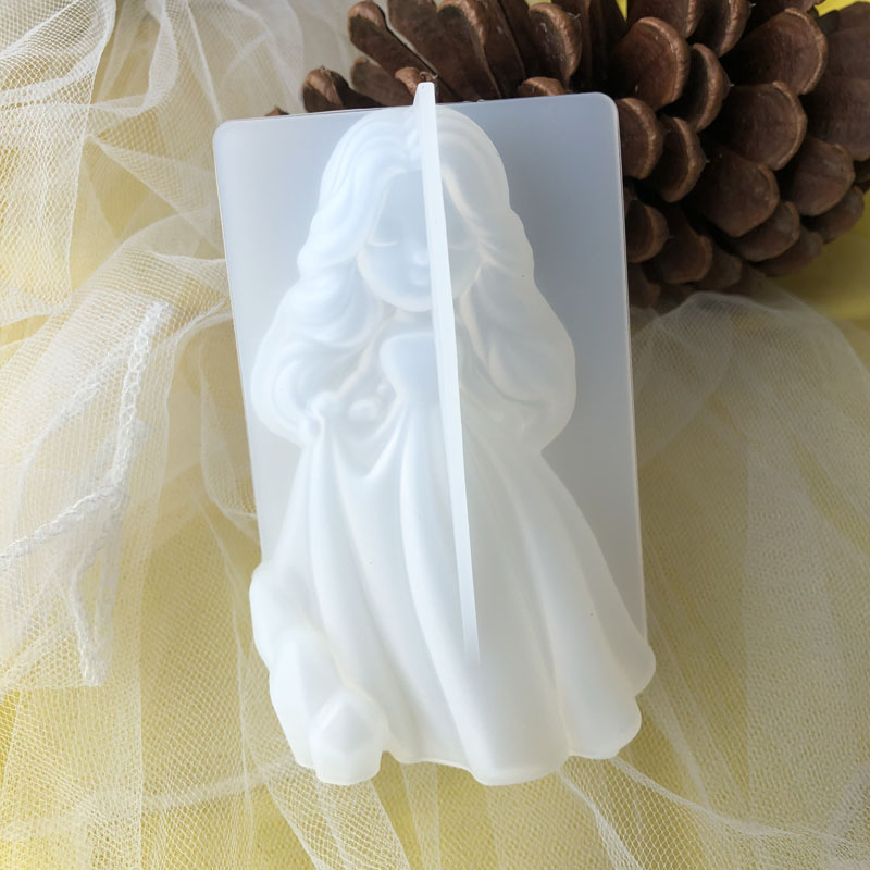 Soap Making In Home - 3D Schattige Prinses Siliconen Kaars Schimmel