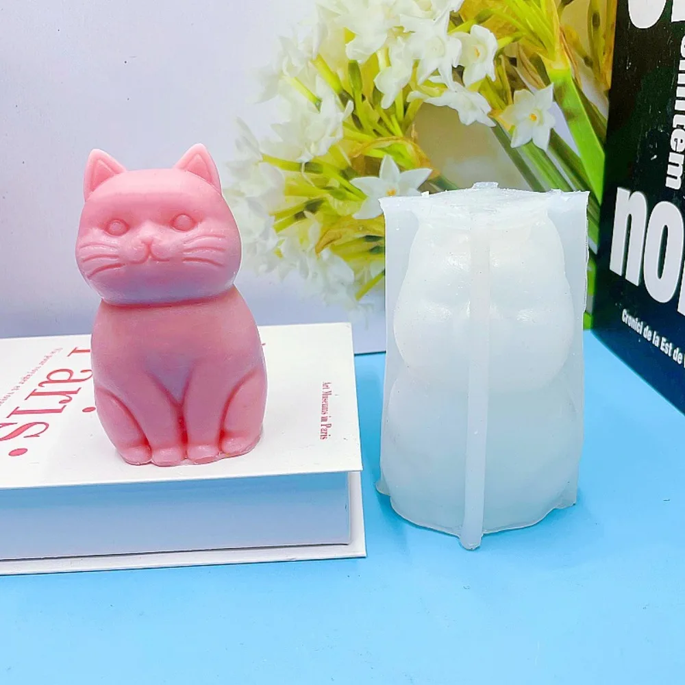 Soap Making Animal Fat - 3D dikke kat dierlijke siliconen kaarsvorm