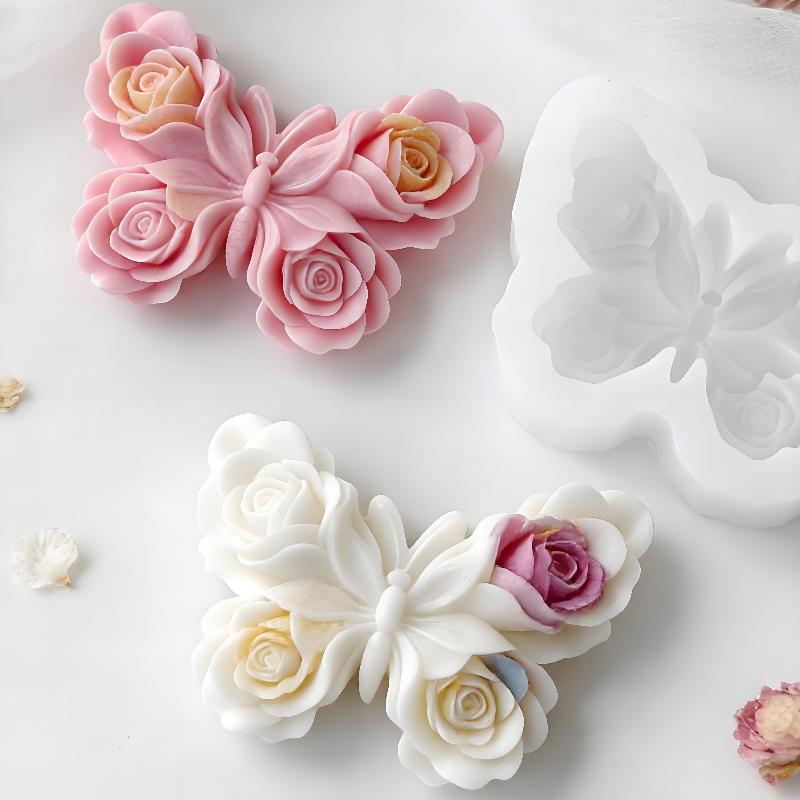 Soap Making Kit - DIY Rose Butterfly Form siliconen mal