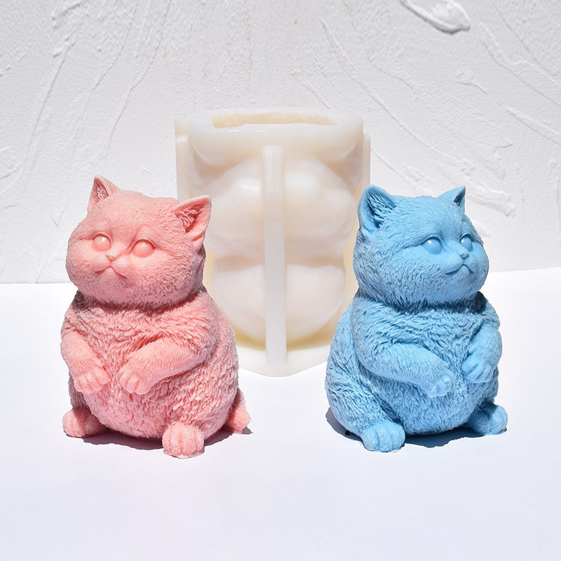 3D Fat Cat siliconen kaarsvorm - Soap Making Animal Fat recensie en prijs