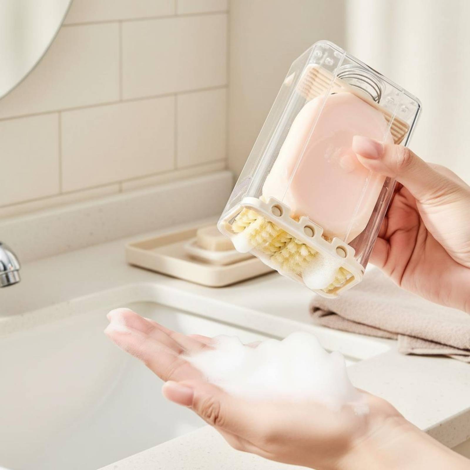Zeepbakje met borstel Schuimvo - Soap Making Foam recensie en prijs
