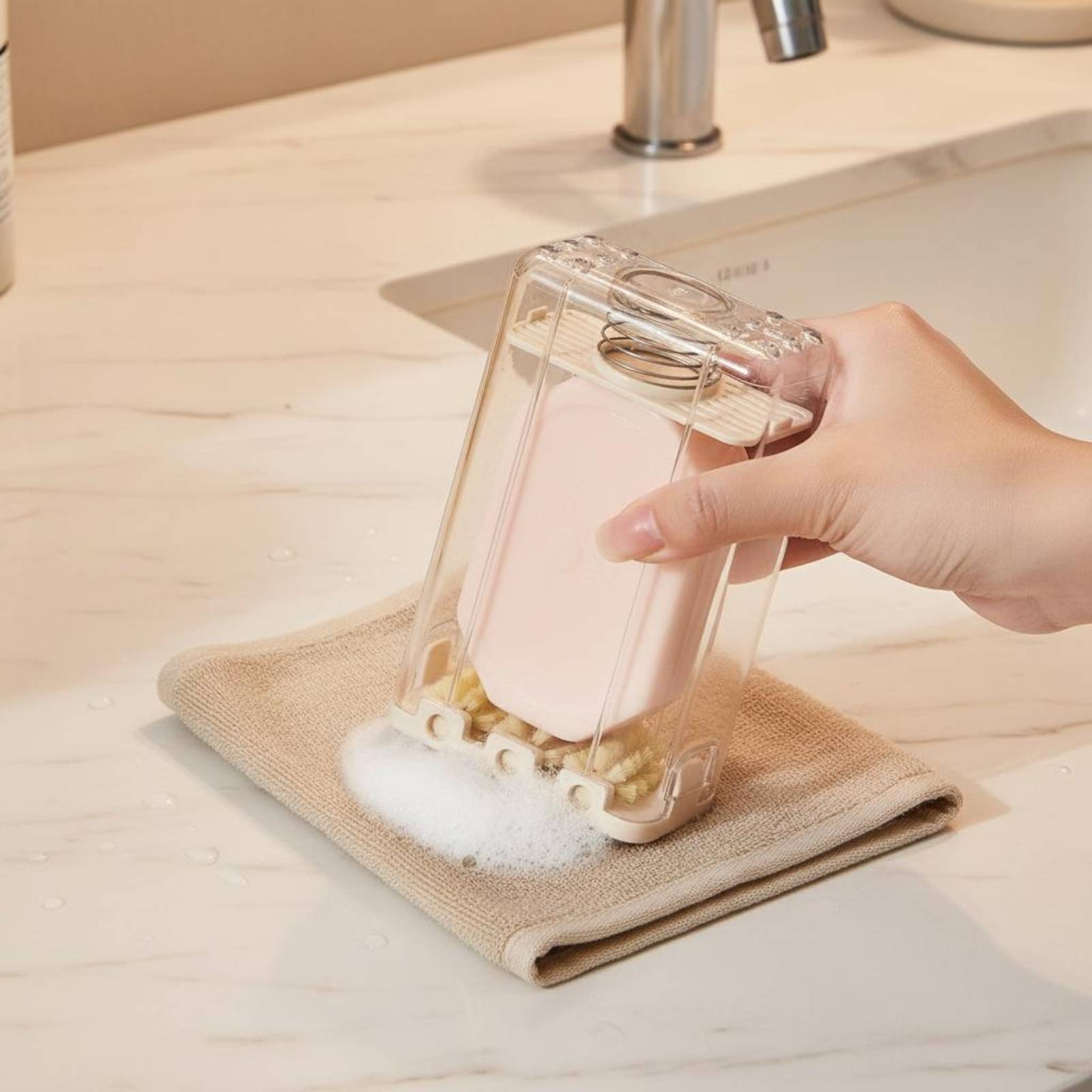 Zeepbakje met borstel Schuimvo - Soap Making Foam recensie en prijs